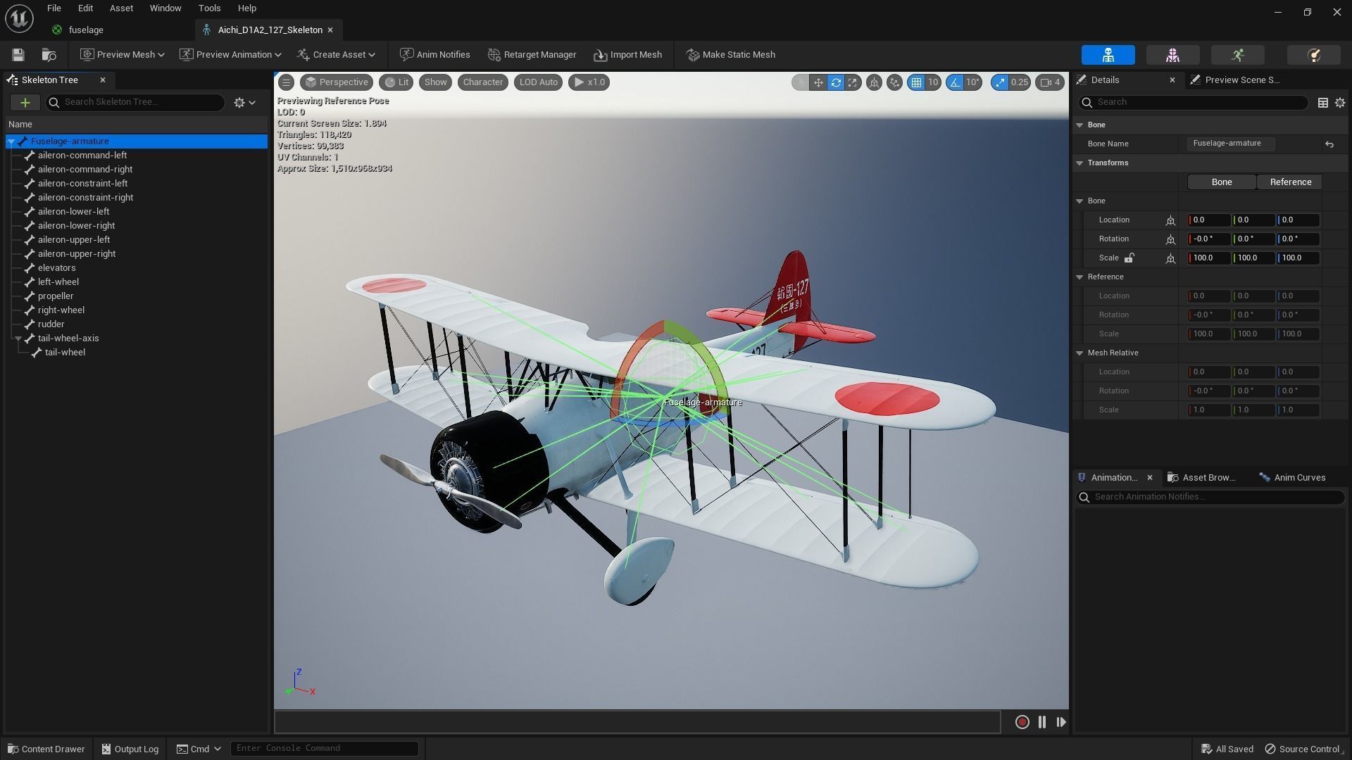 D1A2  Hokoku-127 - Rigged Low-poly 3D model_24