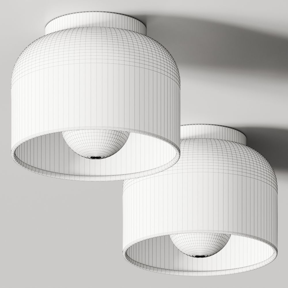 CB2 Exclusive Bell Flush Mount Light 3D model_1