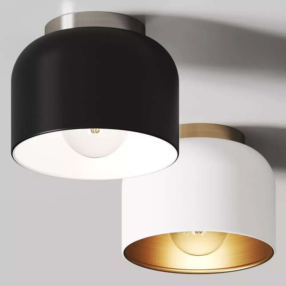 CB2 Exclusive Bell Flush Mount Light 3D model_0
