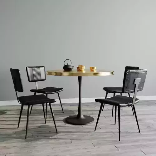Table with leather chairs