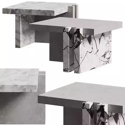 Ceramica Del Conca Wild Flower Coffee Tables 3D model