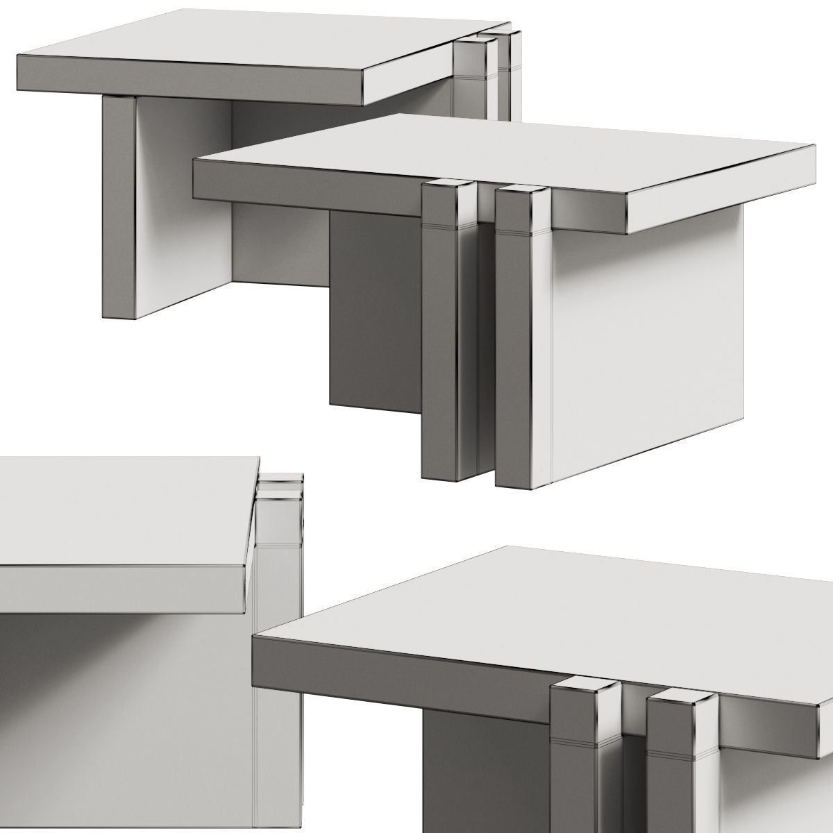 Ceramica Del Conca Wild Flower Coffee Tables 3D model_1