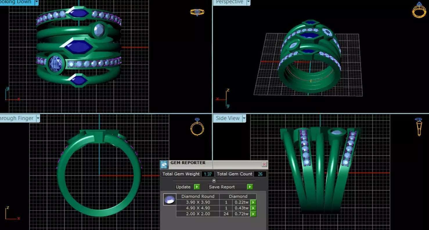 Diamond Ring 3d model  3D model_0