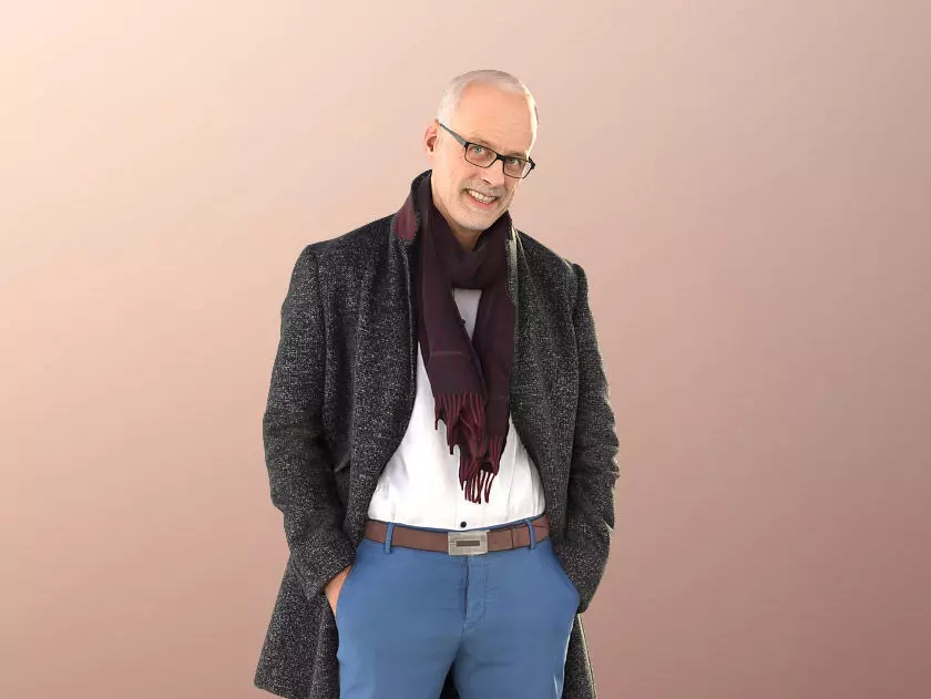 Jason 11308 - Best Ager Business Man in Coat Low-poly 3D model_0