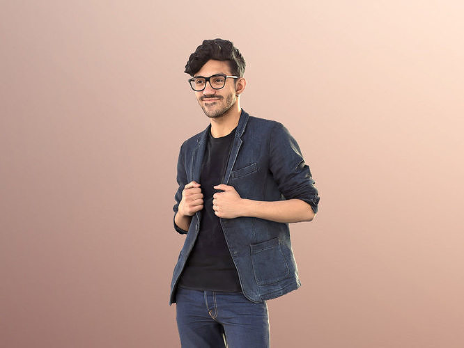 Clark 11295 - Teenager Hipster Boy Standing Low-poly 3D model