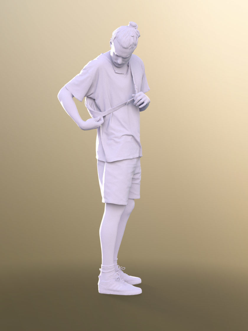 Milo 11216 - Casual Street Style Guy with Bag Low-poly 3D model_5