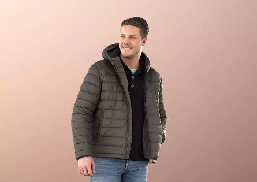 Liam 11105 - Casual Guy Walking Outside Low-poly 3D model_0