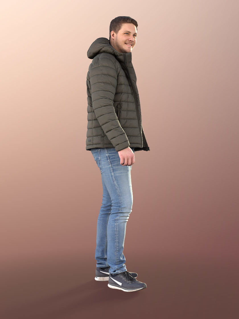 Liam 11105 - Casual Guy Walking Outside Low-poly 3D model_3