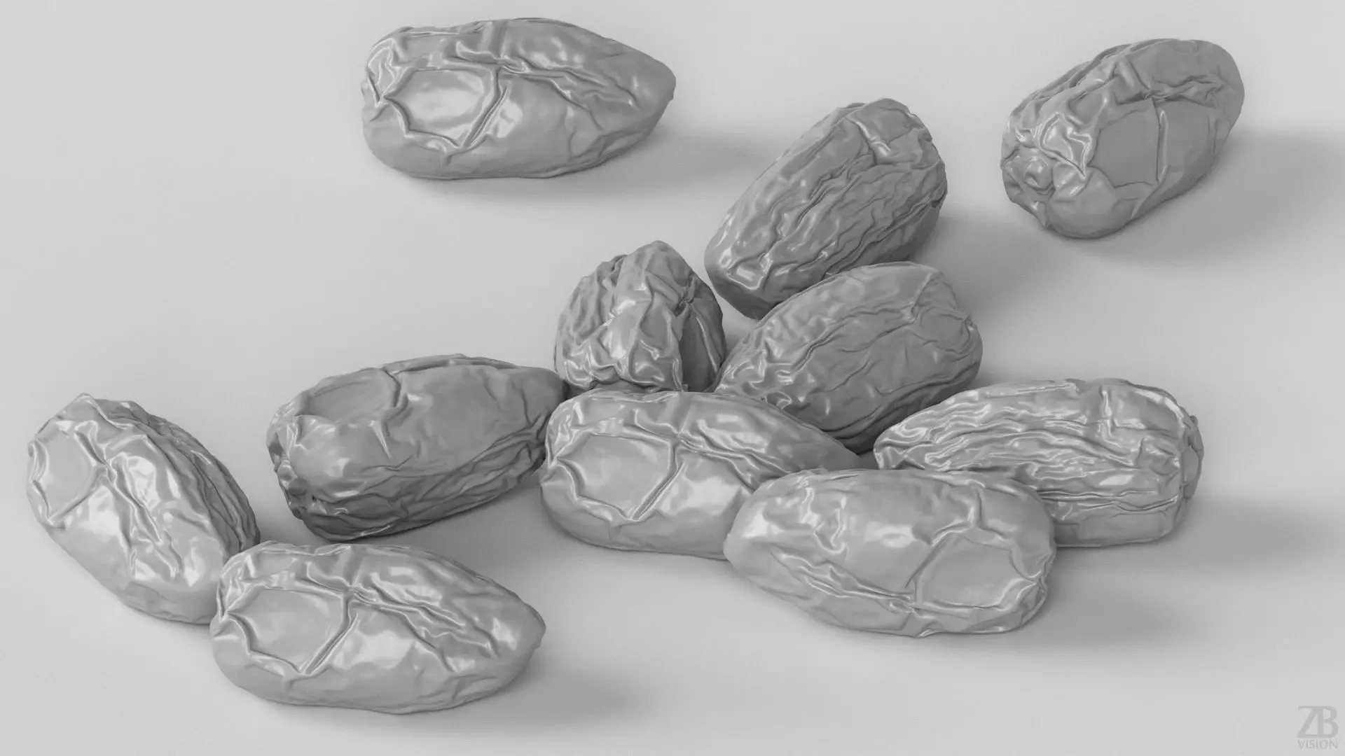 Dried Date 3D model_3
