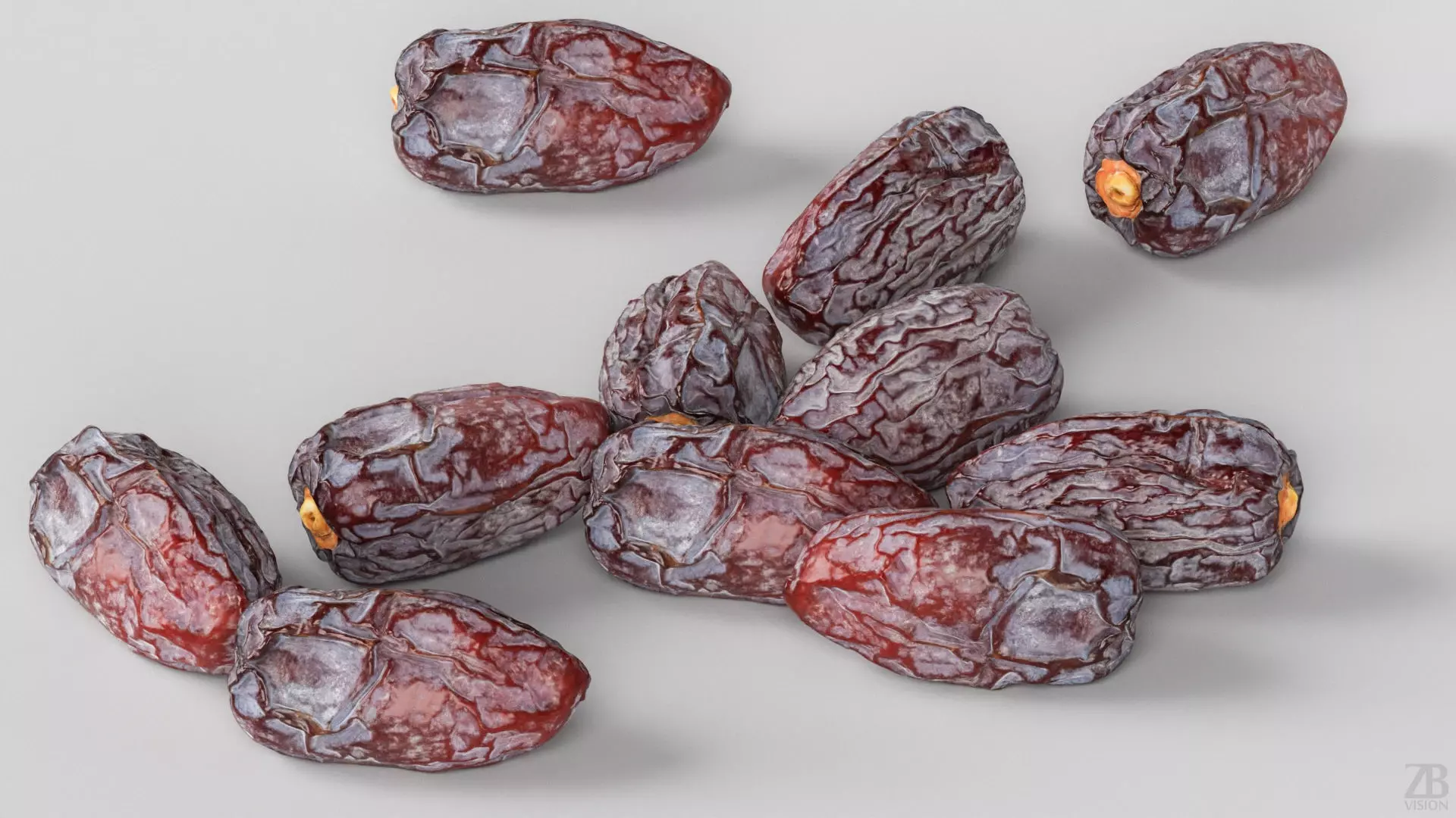 Dried Date 3D model_2