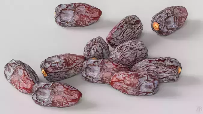 Dried Date 3D model 3