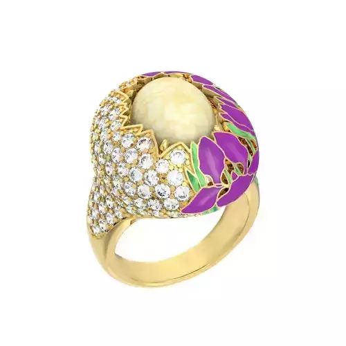 N194 Sultan iris enamel ring