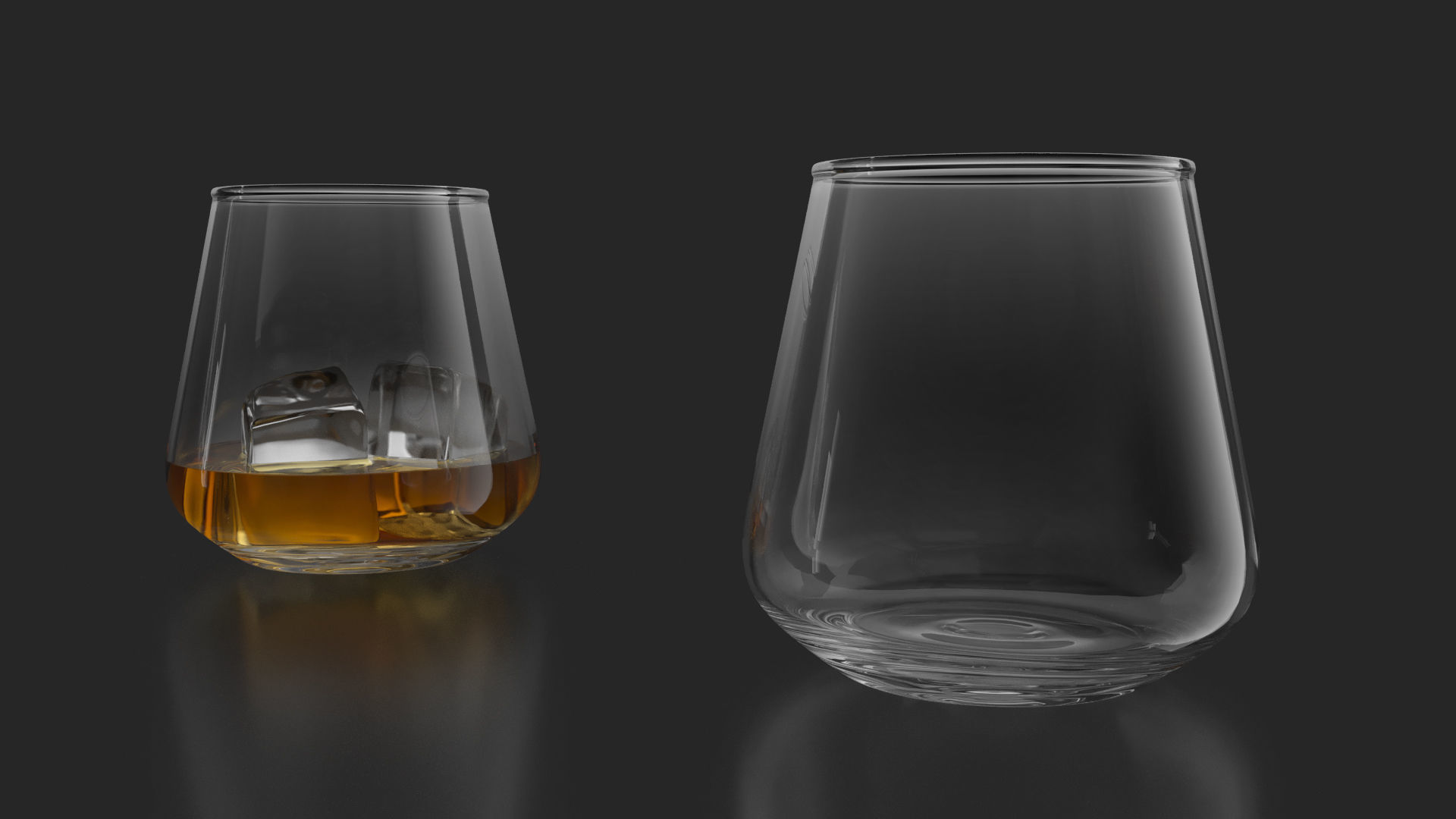 21 Whiskey Alcohol Glass with drink Set Pack Printed 3D model_15