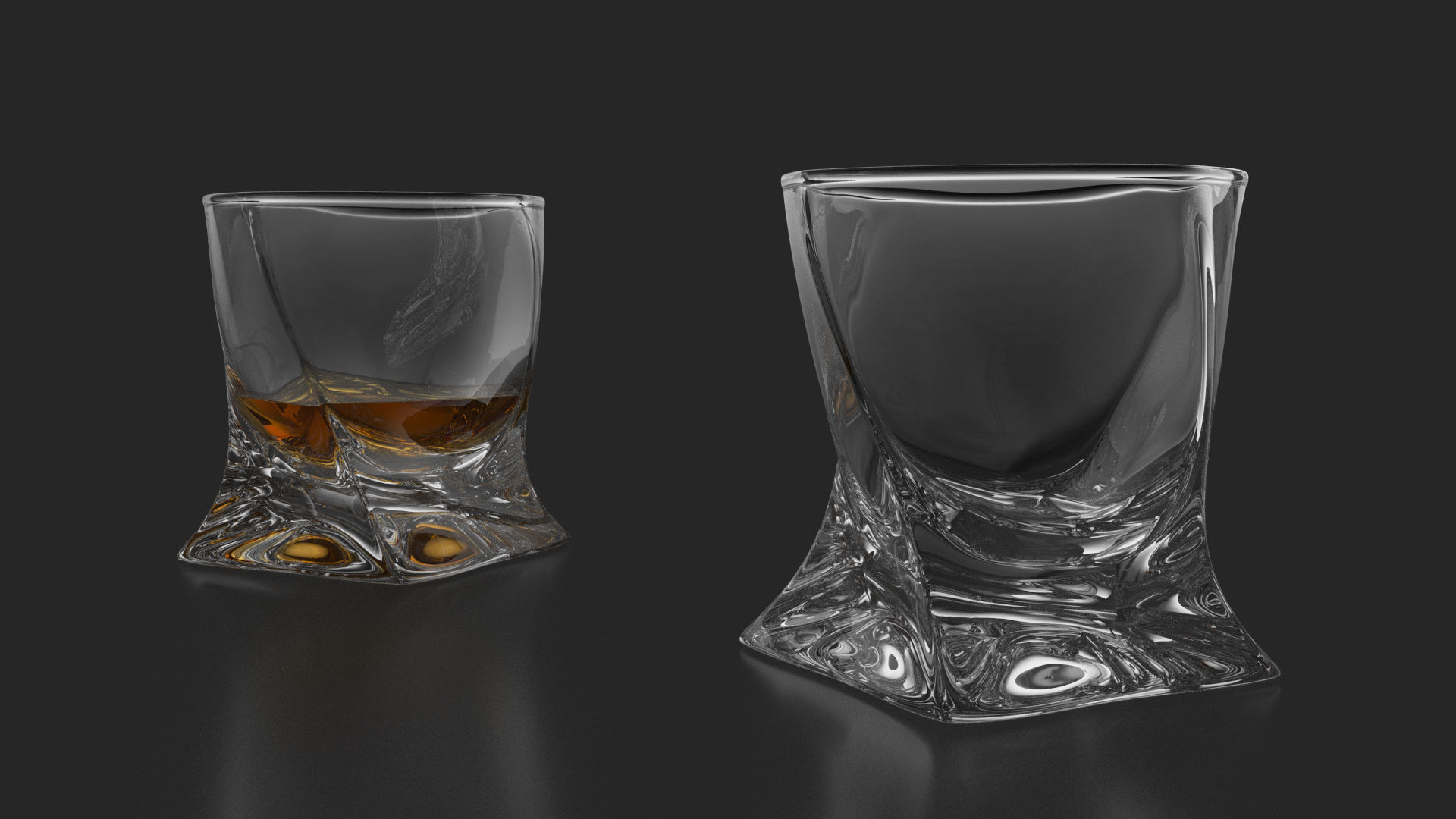 21 Whiskey Alcohol Glass with drink Set Pack Printed 3D model_21