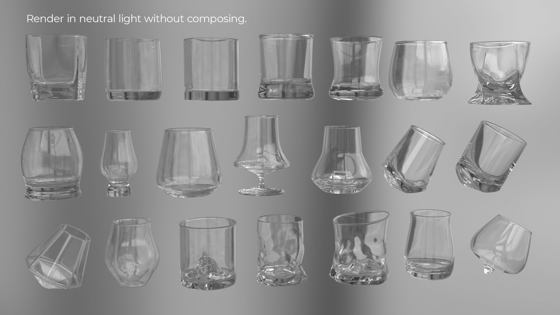 21 Whiskey Alcohol Glass with drink Set Pack Printed 3D model_22