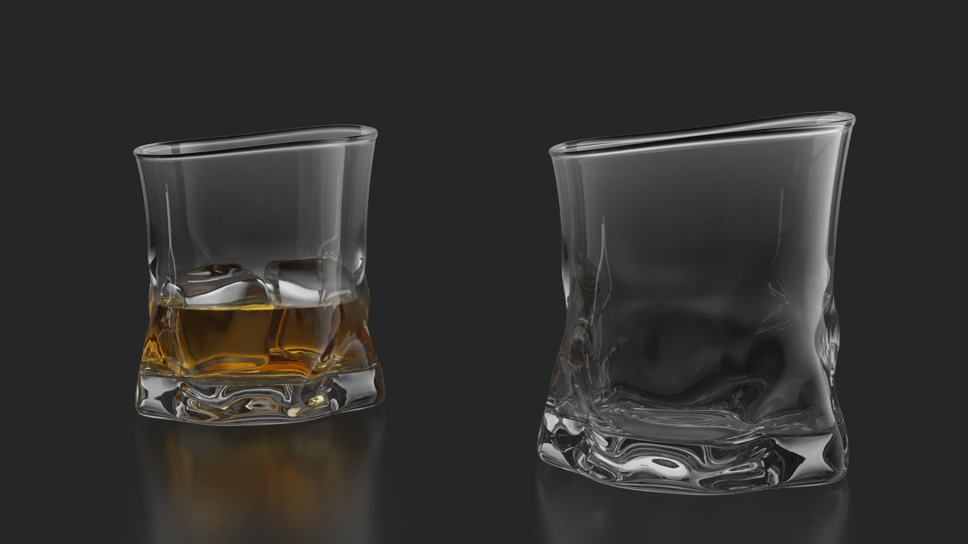 21 Whiskey Alcohol Glass with drink Set Pack Printed 3D model_11
