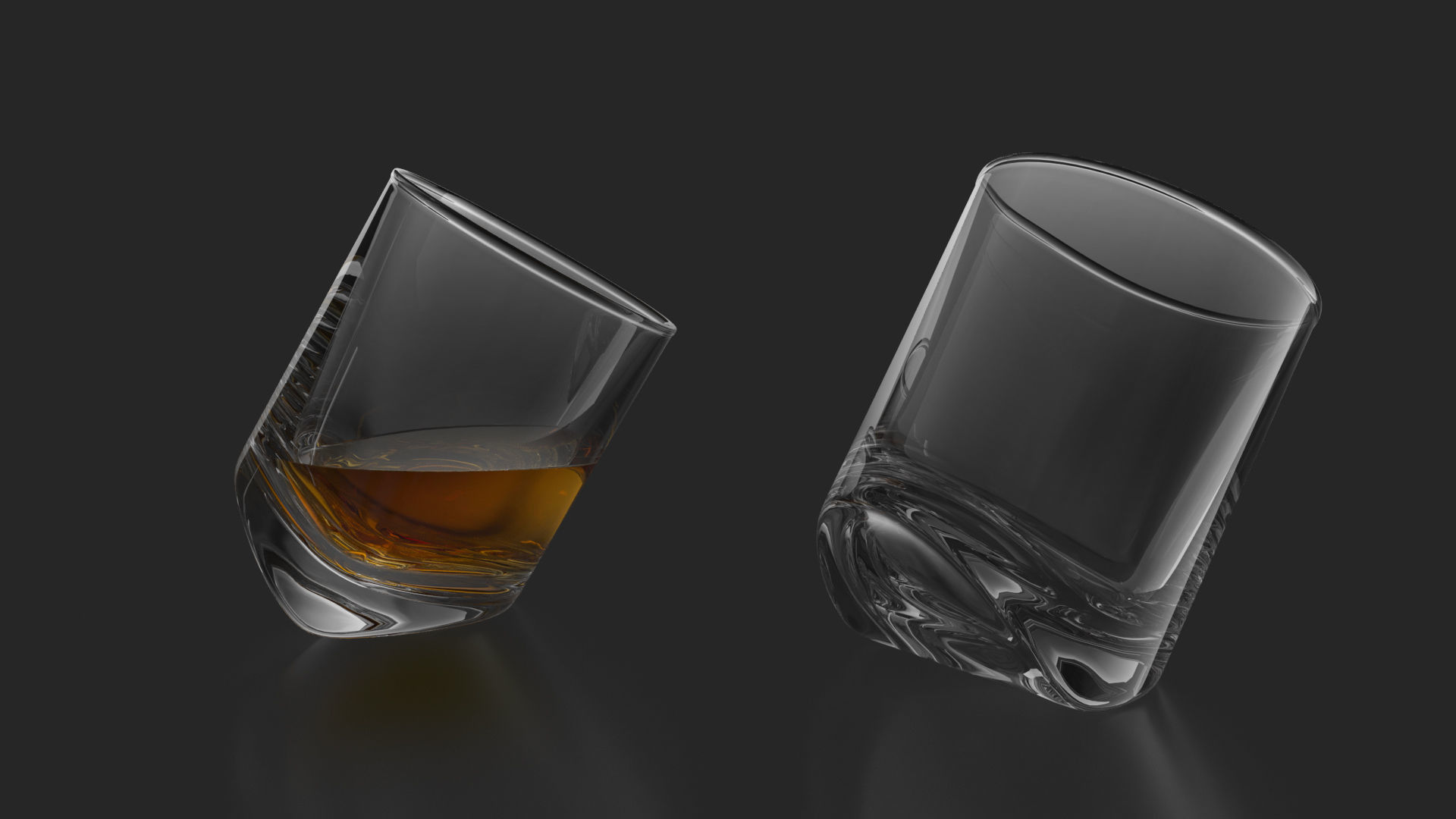 21 Whiskey Alcohol Glass with drink Set Pack Printed 3D model_6