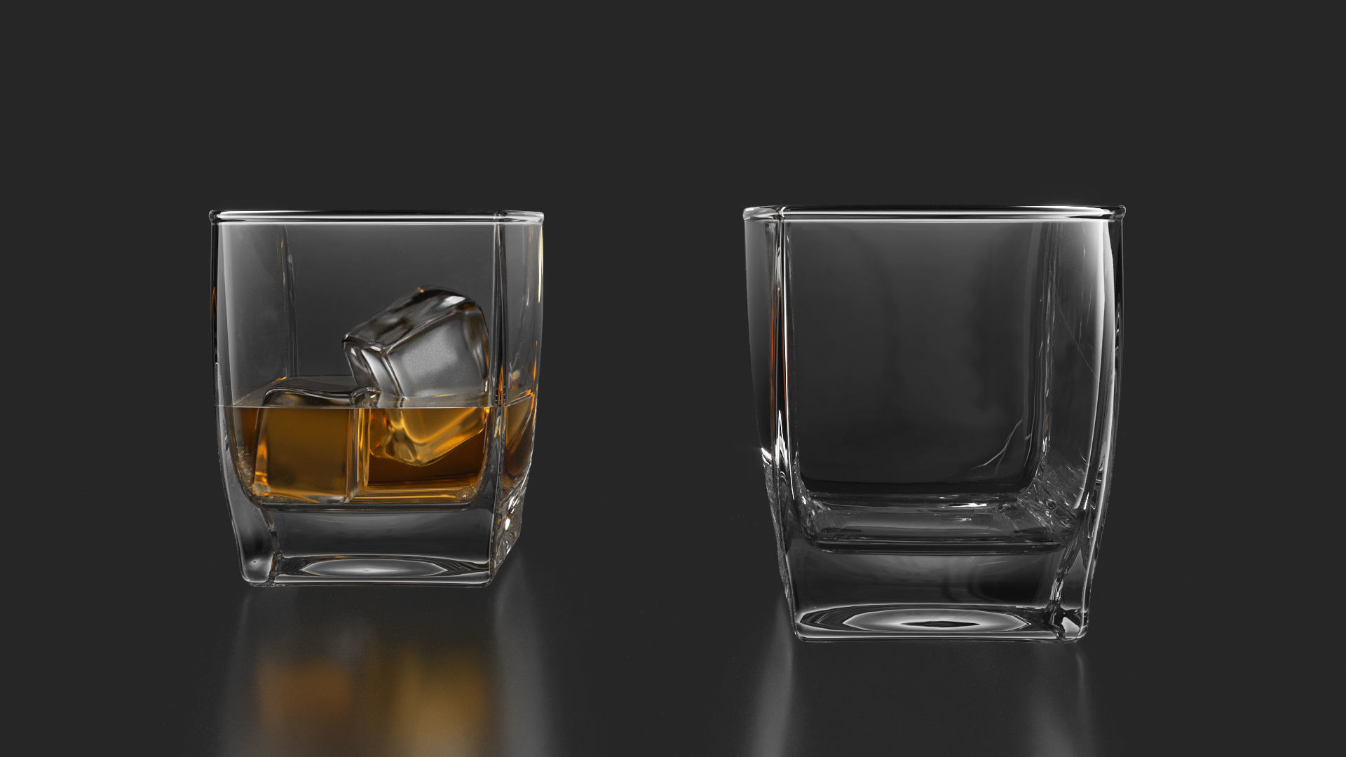 21 Whiskey Alcohol Glass with drink Set Pack Printed 3D model_1