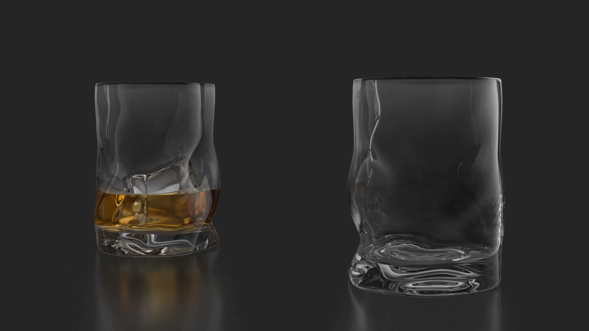 21 Whiskey Alcohol Glass with drink Set Pack Printed 3D model_10