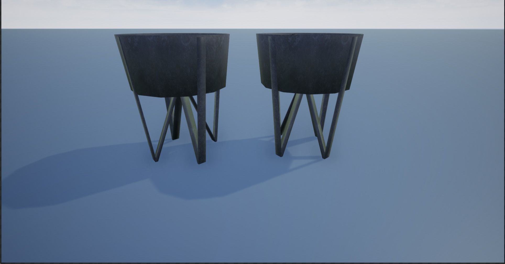 Medieval Iron Firepit and Torch Low-poly 3D model_15