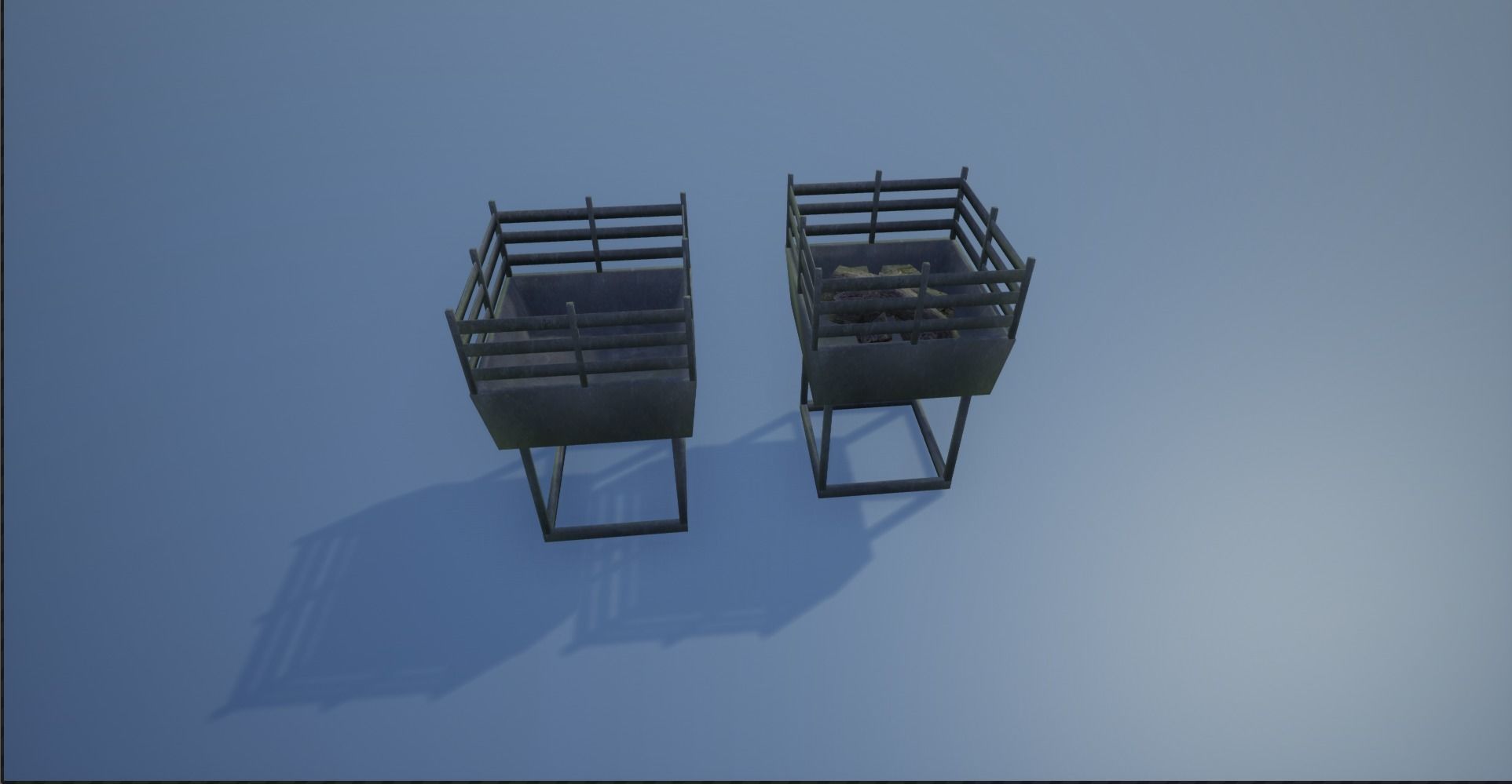 Medieval Iron Firepit and Torch Low-poly 3D model_20