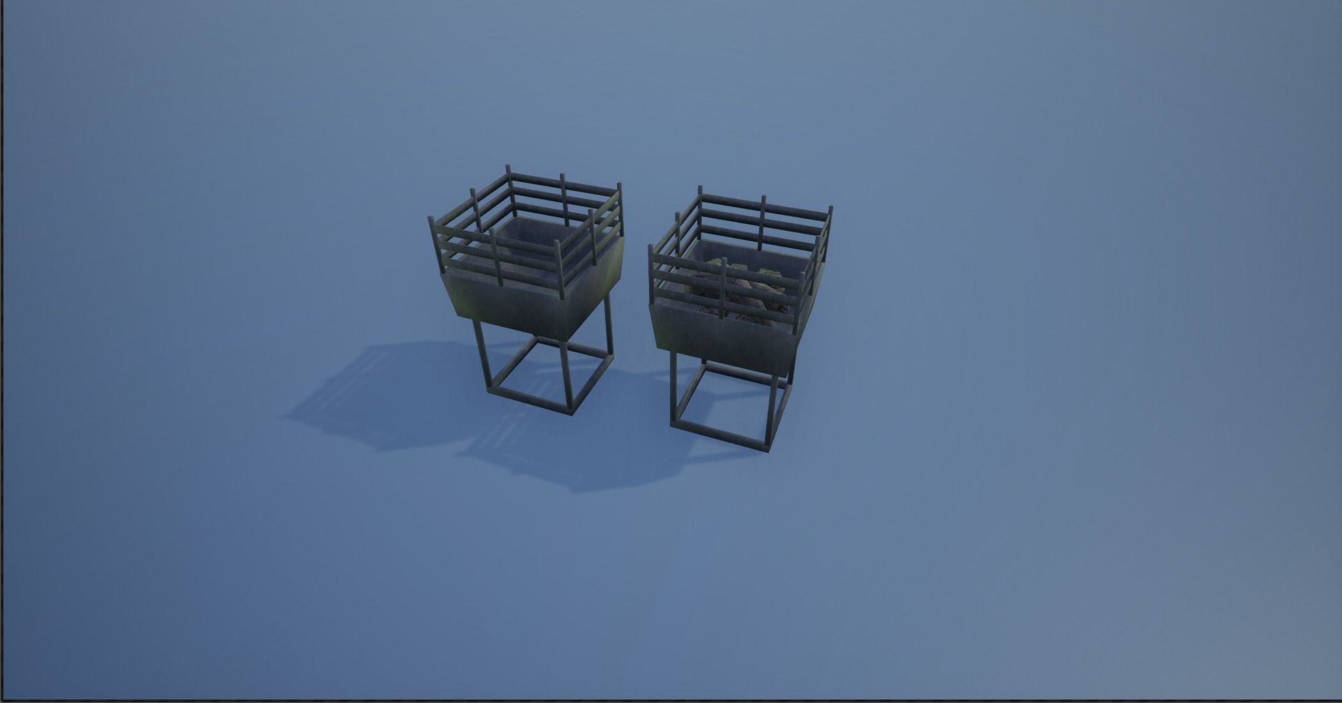 Medieval Iron Firepit and Torch Low-poly 3D model_22