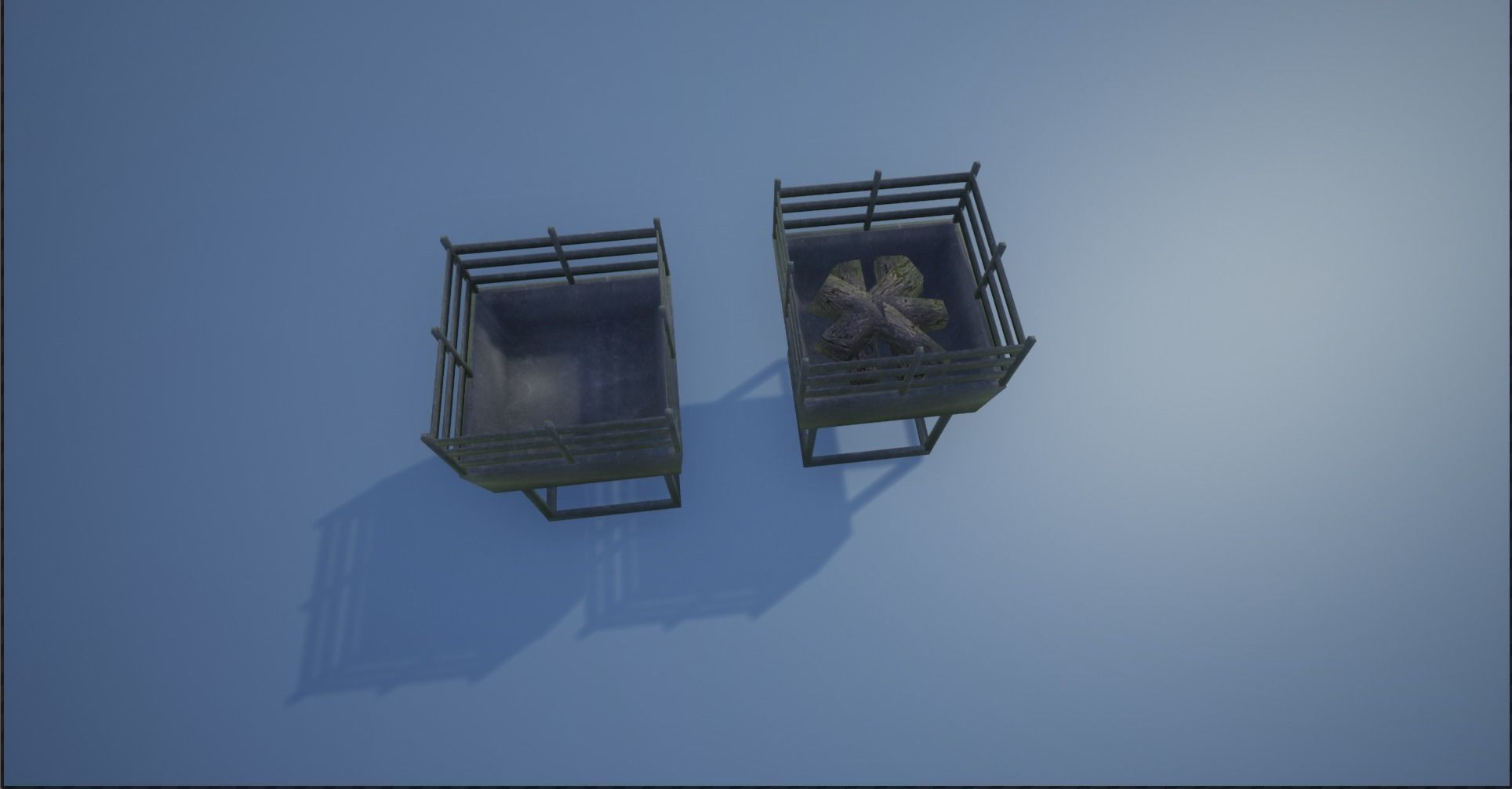 Medieval Iron Firepit and Torch Low-poly 3D model_21