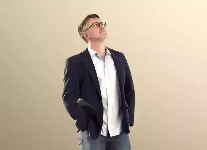 David 11276 - Man Standing Outside Looking Up