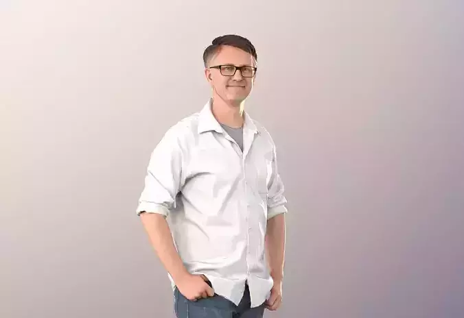 David 11273 - Office Worker Employee Standing