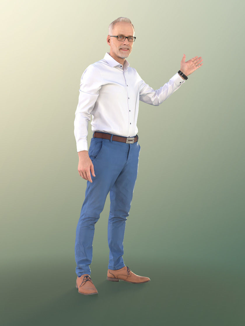 Jason 11250 - Male Teacher Presentation Low-poly 3D model_1