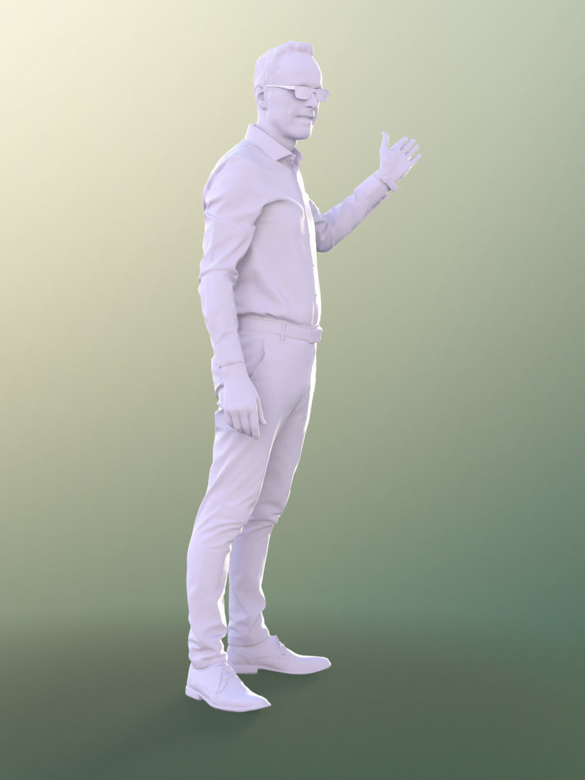 Jason 11250 - Male Teacher Presentation Low-poly 3D model_4