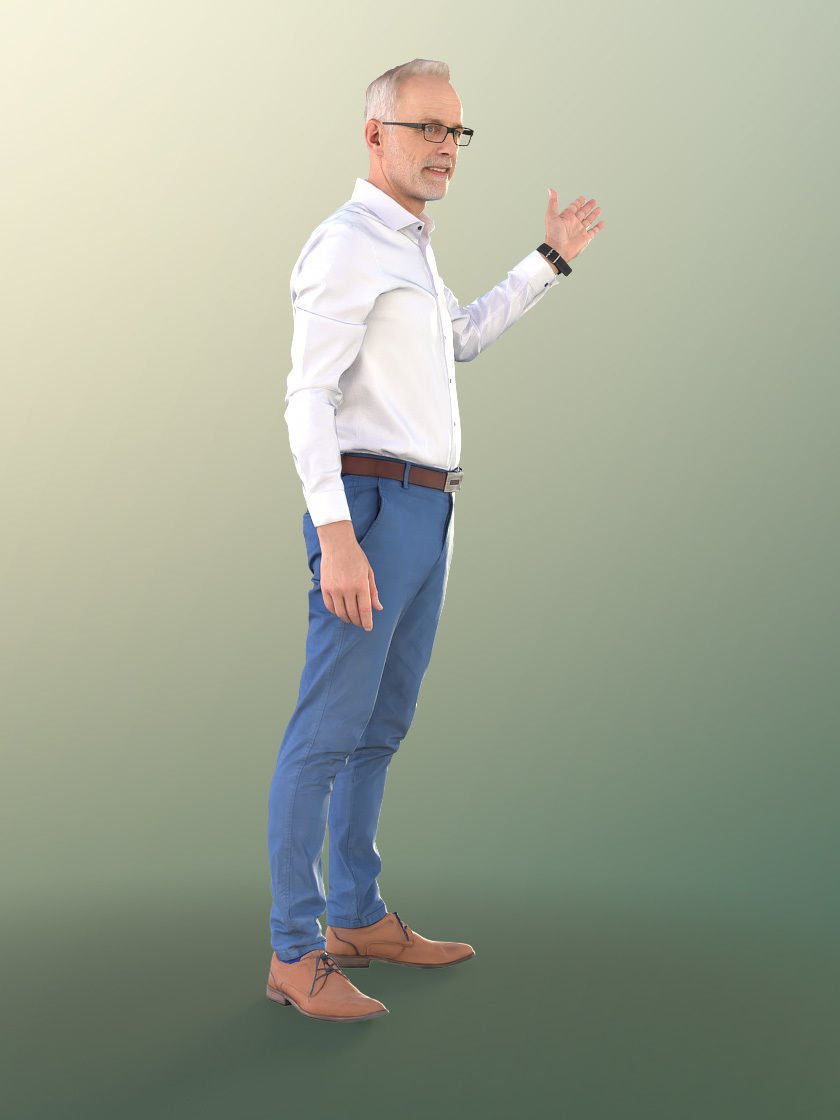 Jason 11250 - Male Teacher Presentation Low-poly 3D model_3