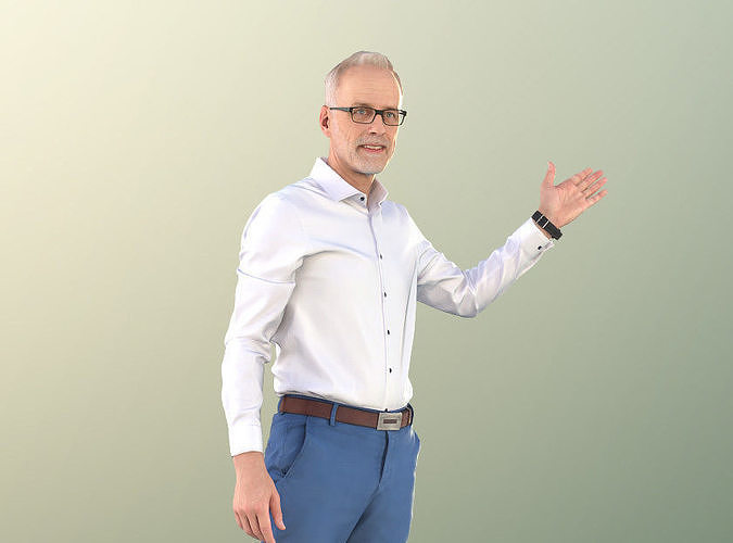 Jason 11250 - Male Teacher Presentation Low-poly 3D model
