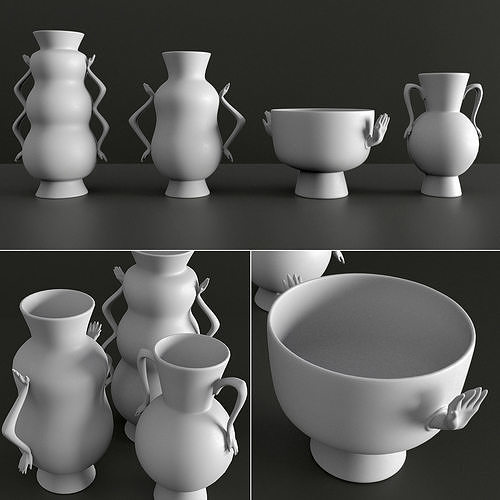 Jonathan Adler - Eve vases set 3D model