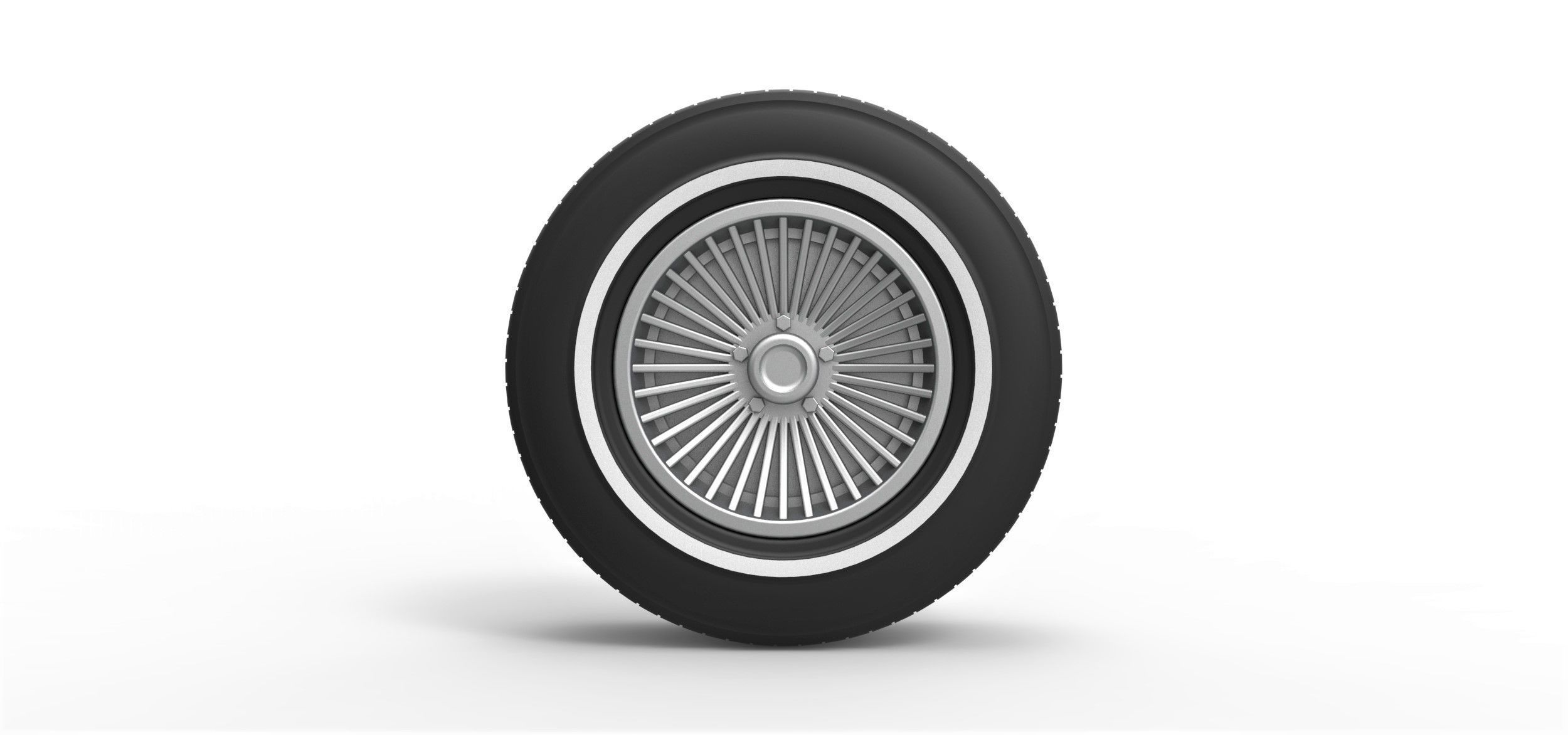 Car wheel 4 3D print model_4