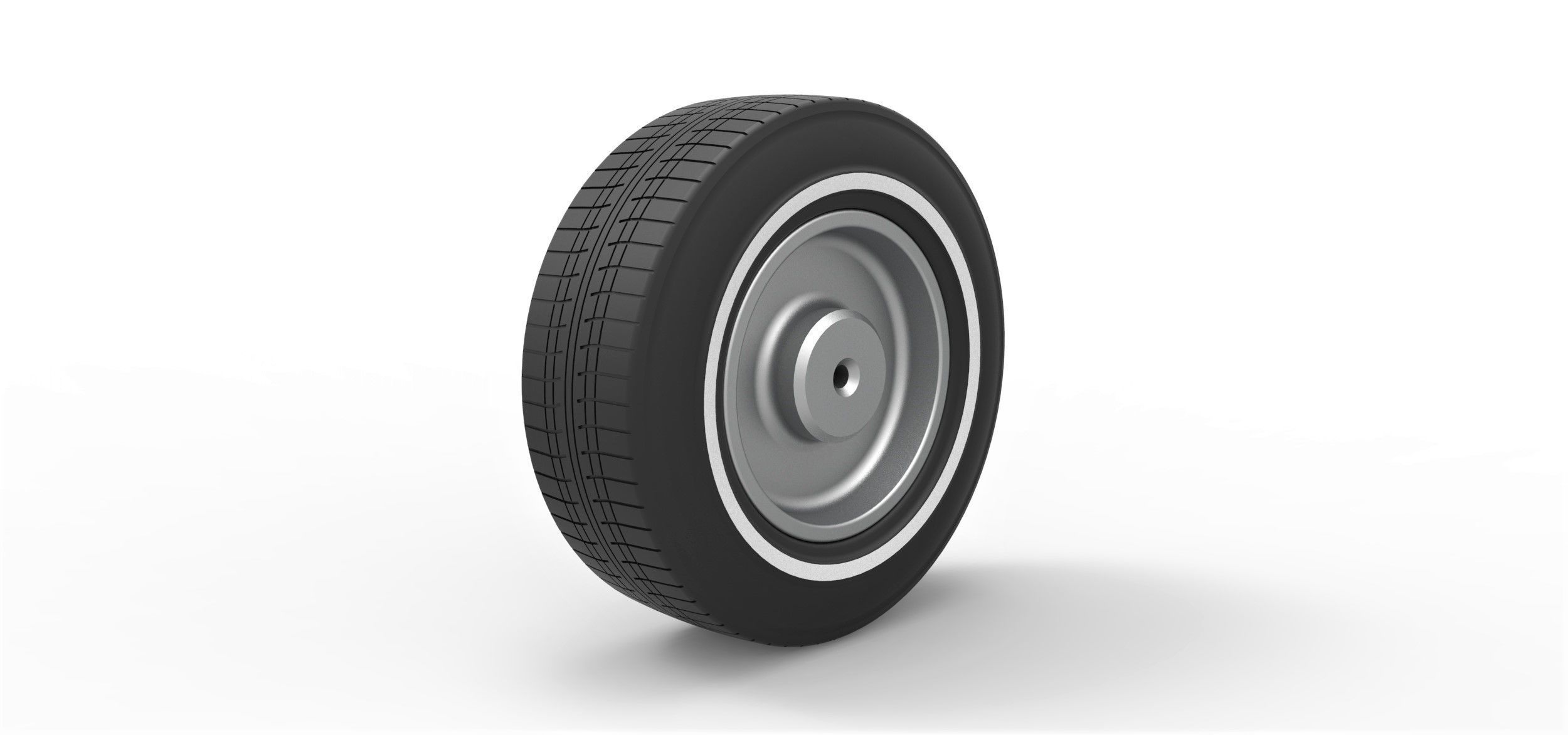 Car wheel 4 3D print model_3