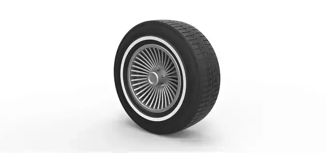 Car wheel 4 3D print model