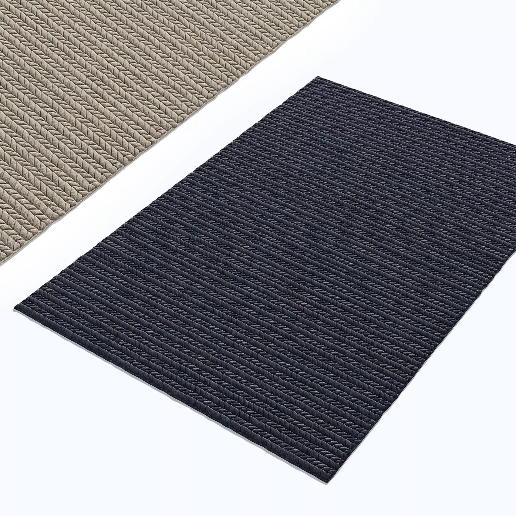 Carpet rubber floor mats 3D model