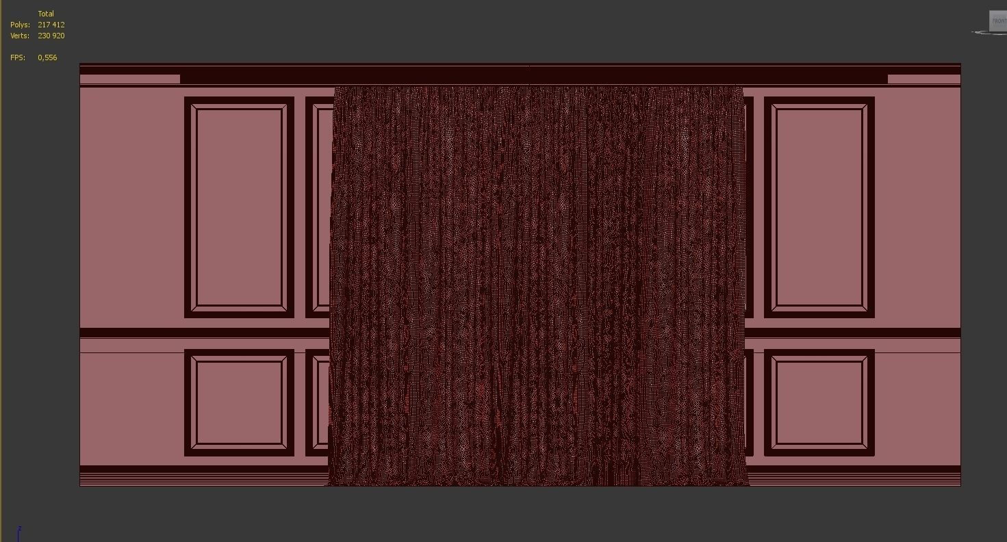 Curtain Set 190 3D model_4