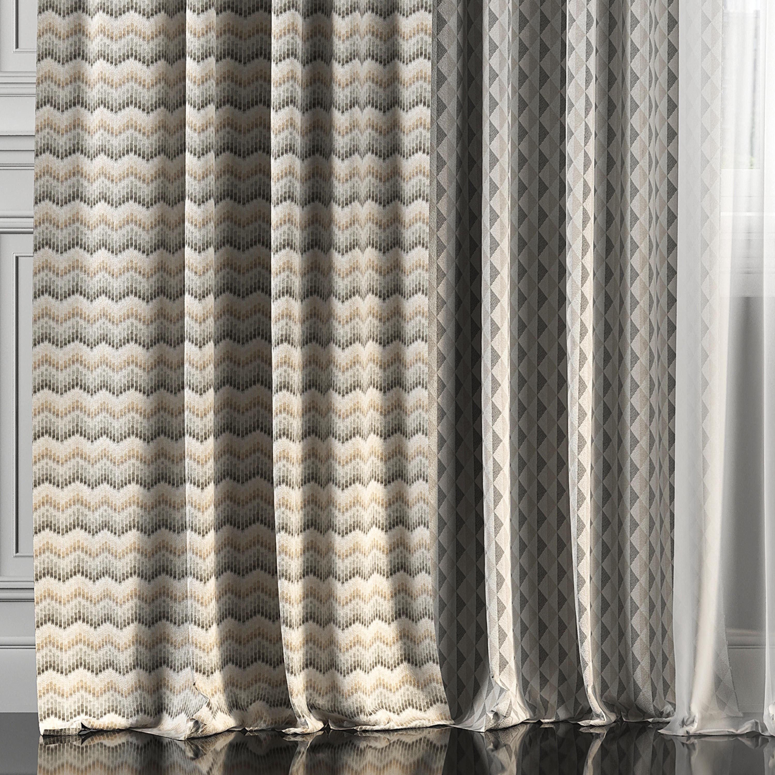 Curtain Set 191 3D model_2