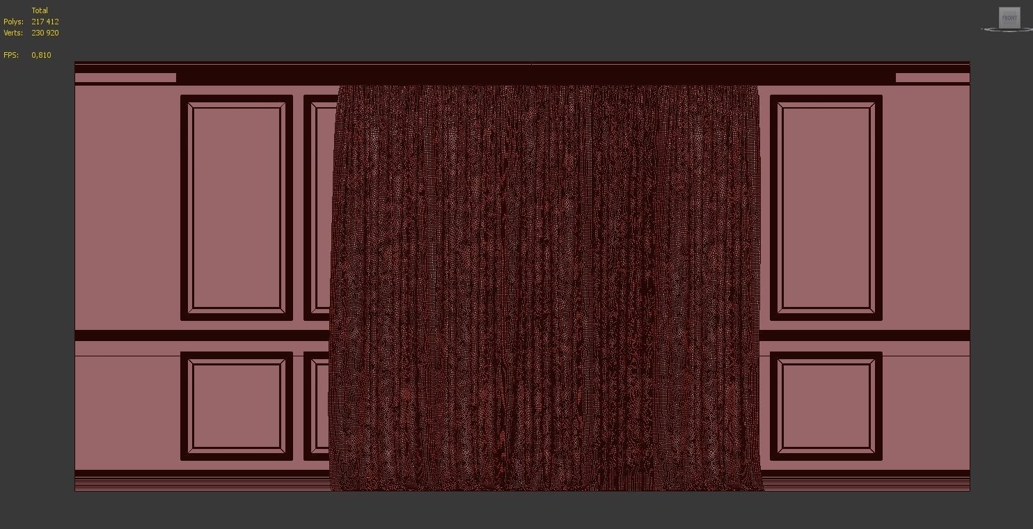 Curtain Set 191 3D model_4