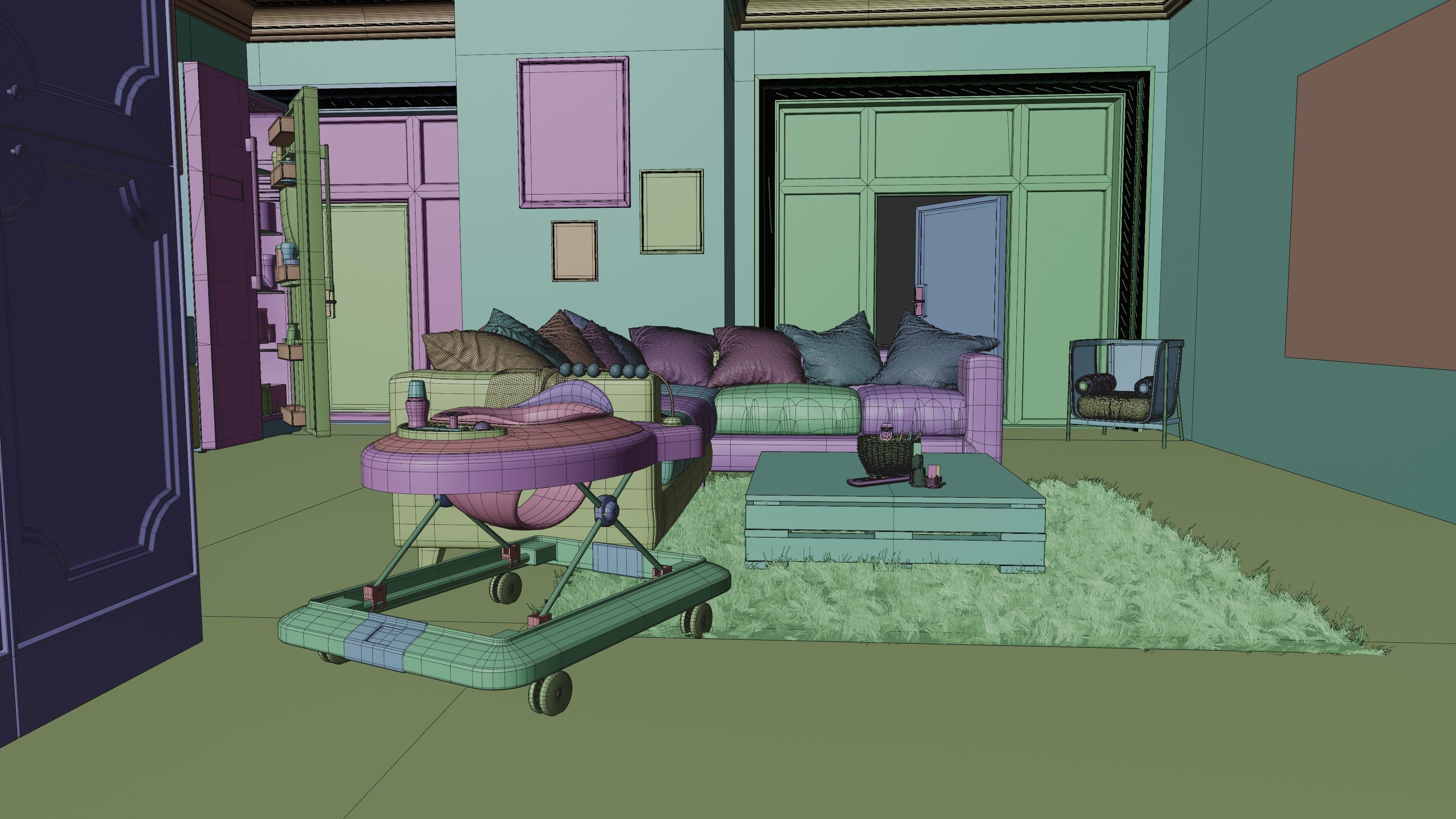 interior scene made with blender 3D model_5