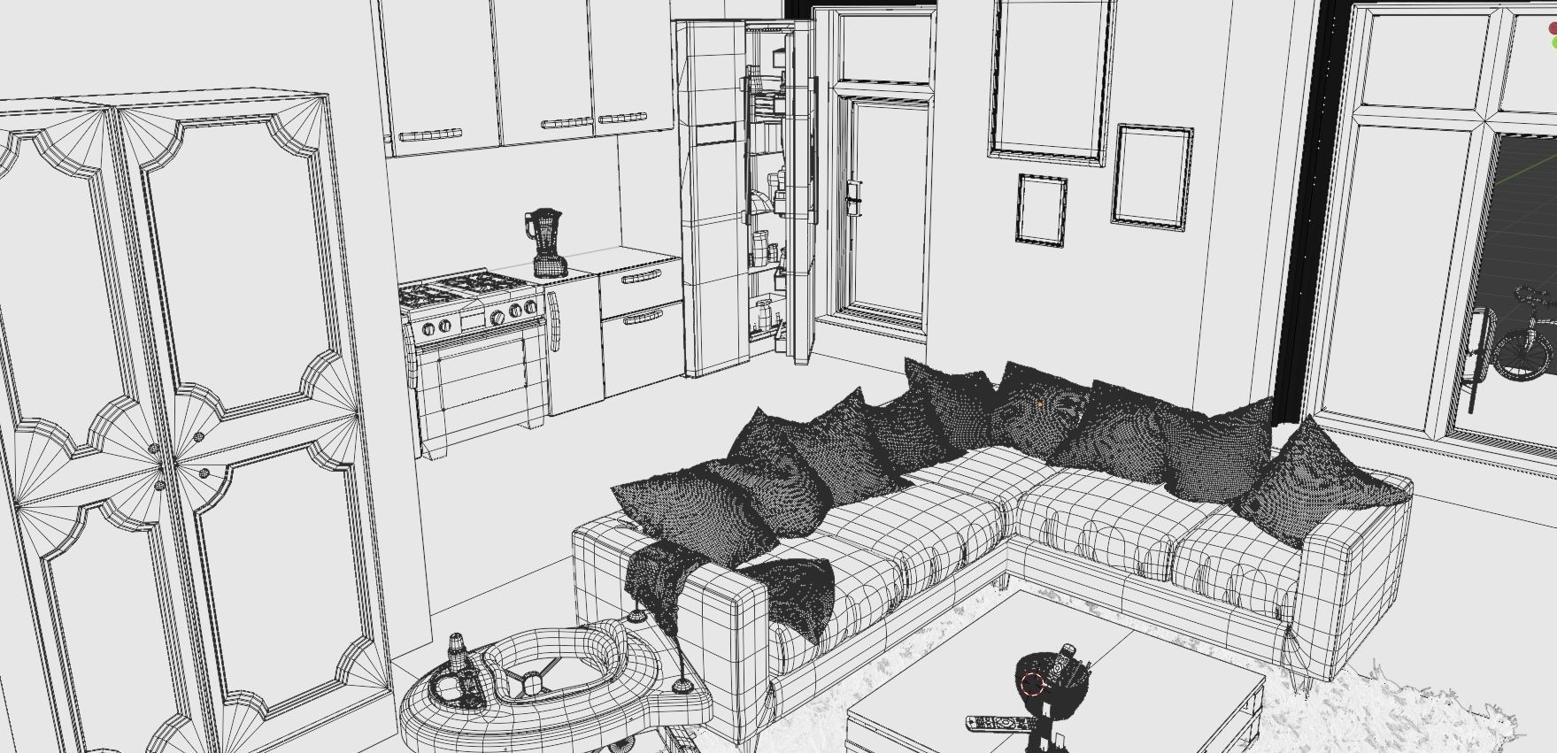 interior scene made with blender 3D model_9