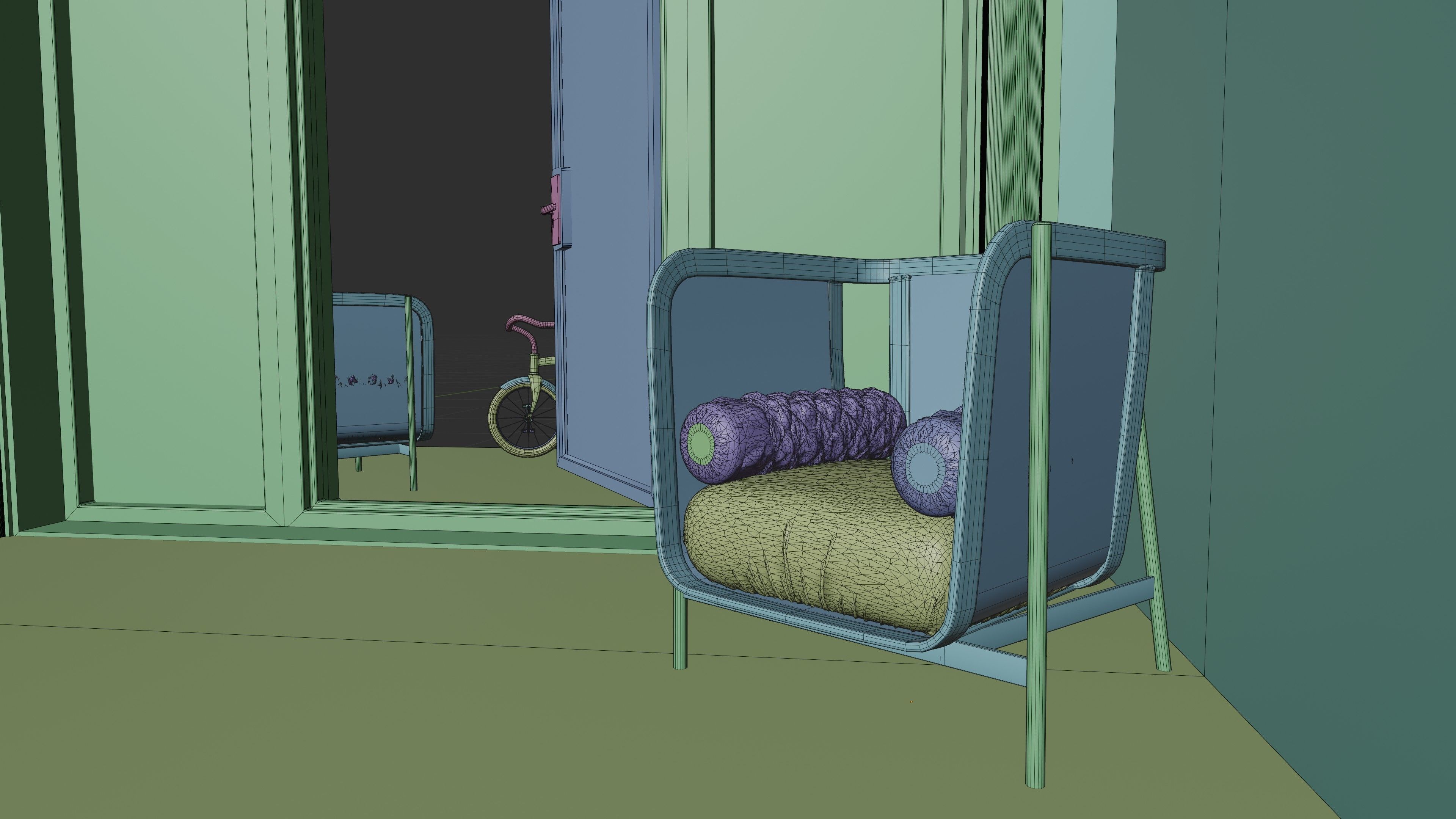 interior scene made with blender 3D model_8