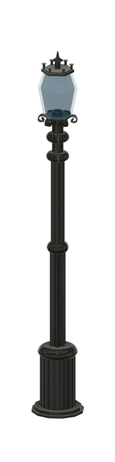 Old style street light for resin 3d-printing 3D print model_3