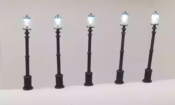 Old style street light for resin 3d-printing 3D print model