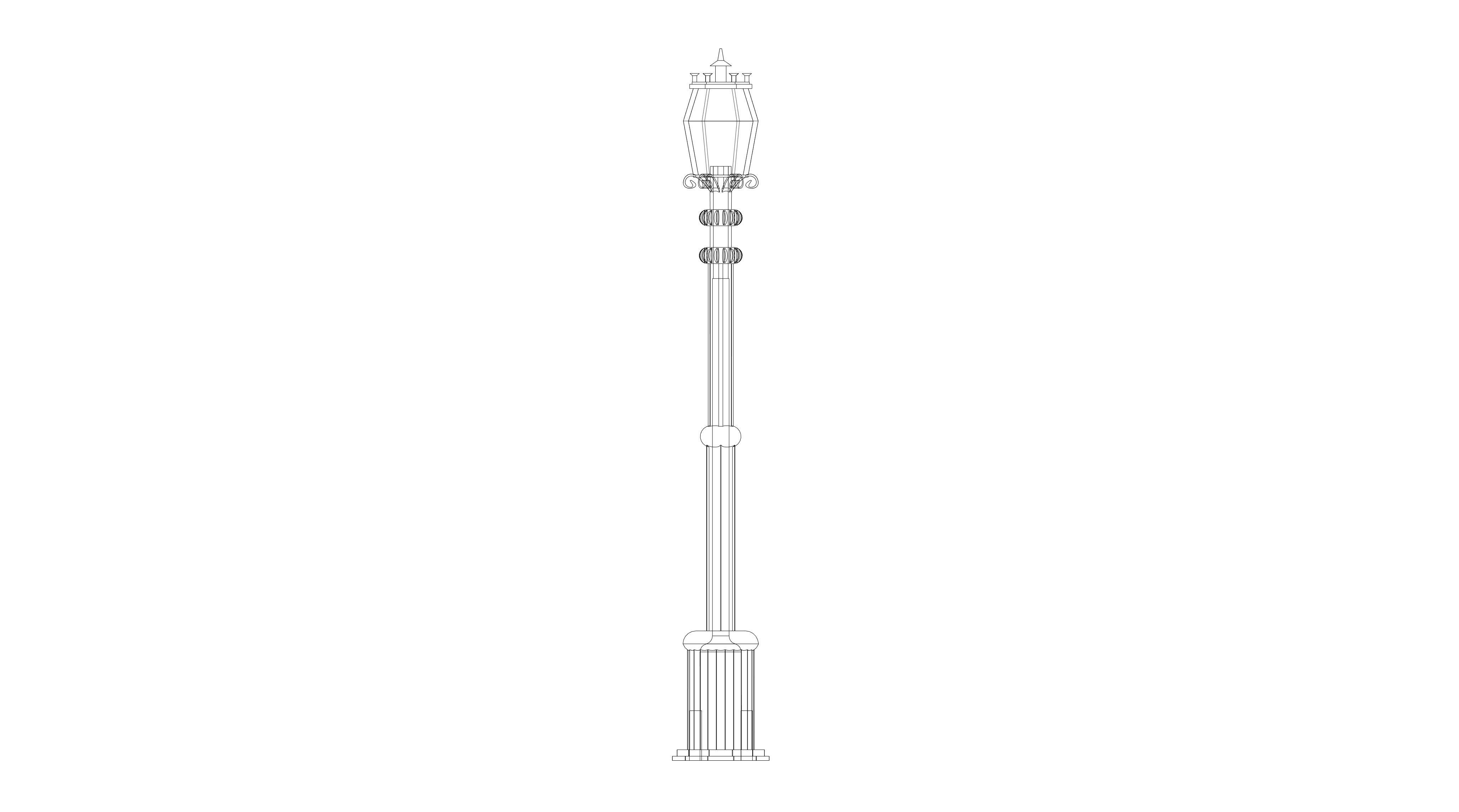 Old style street light for resin 3d-printing 3D print model_5