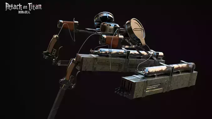 full weapon set from attack on titan Low-poly 3D model