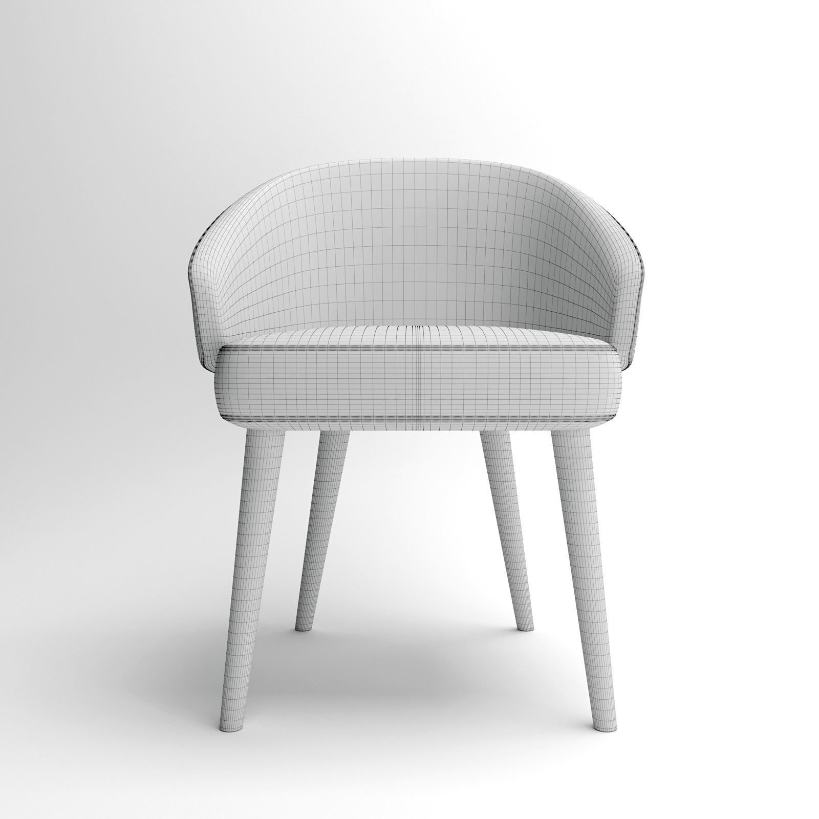 Dining chair 02 3D model_7
