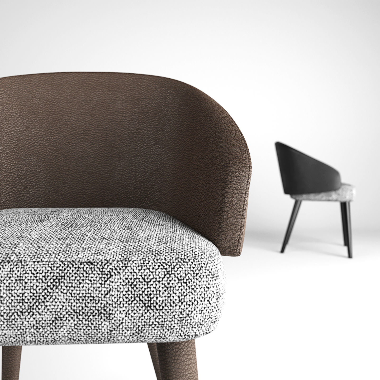 Dining chair 02 3D model_2